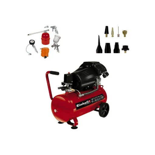 Picture of Pack EINHELL - Compressor - TC-AC 420/50/10 V - 2200W - 50L - Set of 8 inflation accessories - Set of 5 accessories - Ho