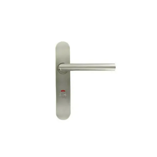 Picture of Handle on plate in stainless steel model with Vif locking button to seeing Klose Besser x2