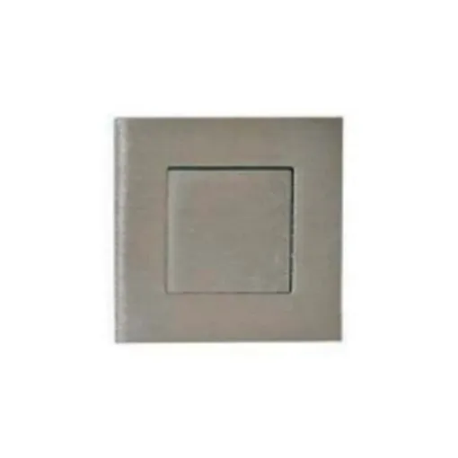 Picture of Square recessed bowl handles - With push plate - Diameter 52 mm - Brushed stainless steel