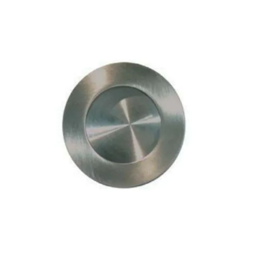 Picture of Round recessed toilet handles - Brushed stainless steel