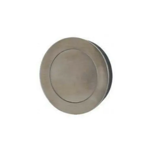 Picture of Round recessed bowl handles - With push plate - Diameter 80 mm - Brushed stainless steel