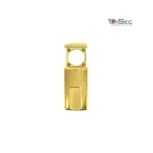 Picture of DISEC magnetic protection for round cylinder - diameter 37mm max. - bright brass MG410FOL4W