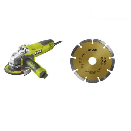 Picture of NEW PRODUCT - DAMAGED PACKAGING - RYOBI 1010W angle grinder - 125mm - 1 diamond disc