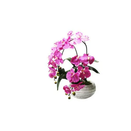 Picture of artificial composition zen orchid fuschia 3 55cm stems