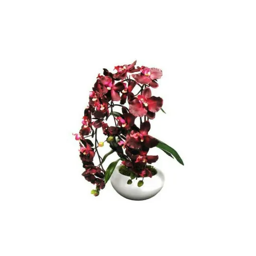 Picture of artificial composition burgundy orchid stems 55cm 3