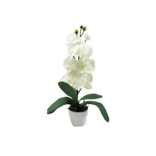 Picture of artificial composition white orchid 1 50cm rod