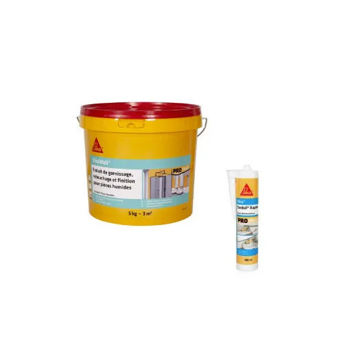 Picture of SIKA bathroom renovation kit - SikaWall Filler - 5Kg - Sanisil Putty 300ml