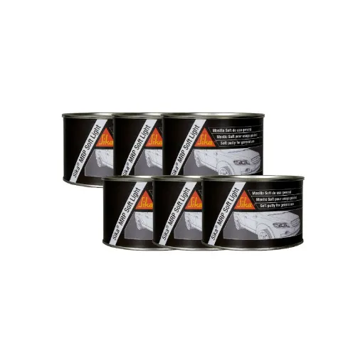 Picture of Set of 6 fillers and finishers - SIKA MRP Soft Light - Light yellow - 1,68kg