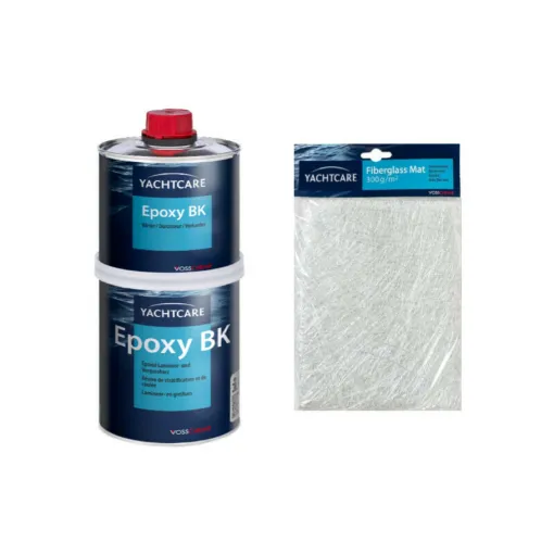 Picture of Pack YACHTCARE Epoxy resin BK 1 KG - Yachtcare glass mat 300g/m2 1m2