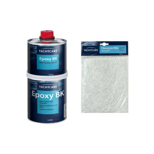 Picture of Pack YACHTCARE Epoxy resin BK 1 KG - Yachtcare glass mat 450g/m2 1m2