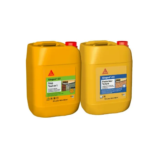 Picture of SIKA Roof Treatment and Protection Pack - Sikagard-127 Stop Tout en 1 20L - Sikagard-223 Protecteur Toiture 20L