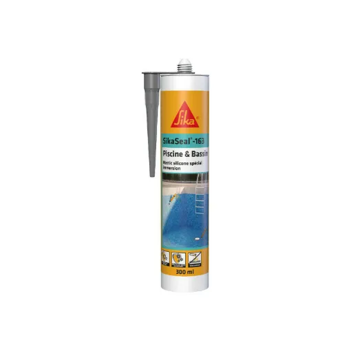 Picture of Silicone putty SIKA Sikaseal - 163 Piscine & Bassin - Grey - 300ml