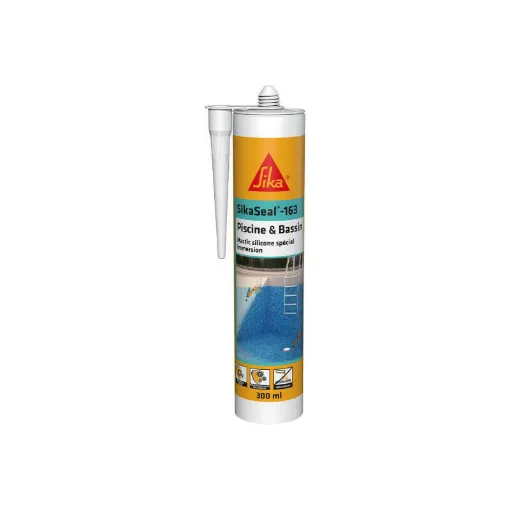 Picture of Silicone putty SIKA Sikaseal - 163 Piscine & Bassin - White - 300ml