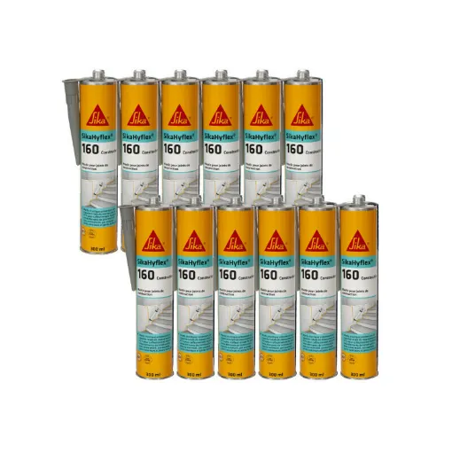 Picture of Batch of 12 SIKA SikaHyflex 160 Construction Concrete Facade Sealants - Concrete Grey - 300ml