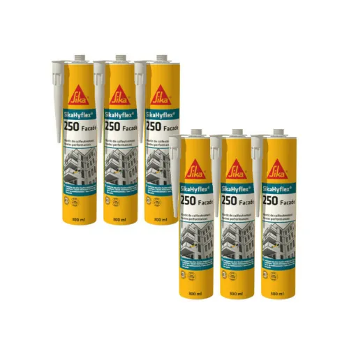 Picture of Batch of 6 SIKA SikaHyflex 250 Fa�ade high performance sealants - White - 300ml