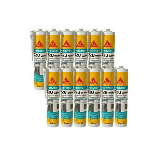 Picture of Set of 12 SIKA SikaHyflex 220 Window High Performance Sealants - White - 290ml