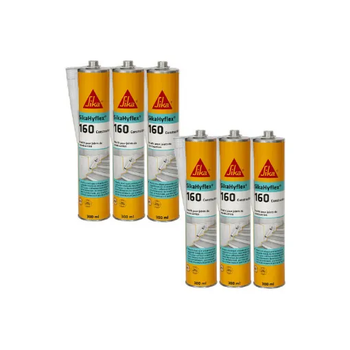 Picture of Set of 6 SIKA SikaHyflex 160 Construction Concrete Fa�ade Sealants - White - 300ml