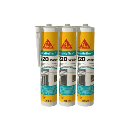 Picture of Set of 3 SIKA SikaHyflex 220 Window High Performance Sealants - White - 290ml