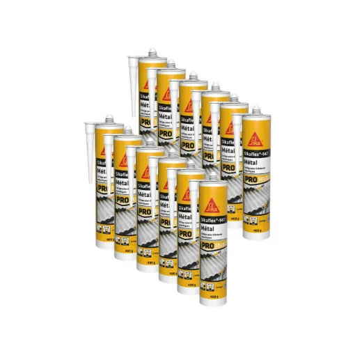 Picture of Set of 12 SIKA Sikaflex 147 Metal sealants - Light grey - 12 x 290ml