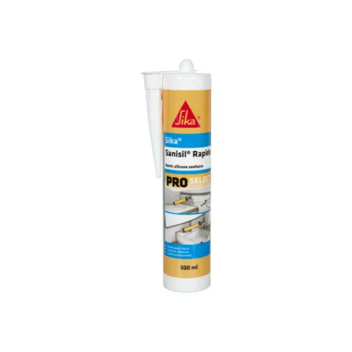 Picture of Anti-mould silicone sealant for sanitary use - SIKA Sanisil Rapide - White - 300ml