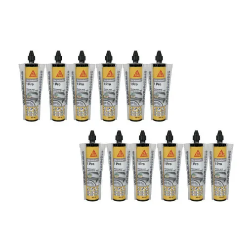 Picture of Batch of 12 quick chemical sealing resins SIKA Anchorfix-1 Evolution - Grey - 300ml