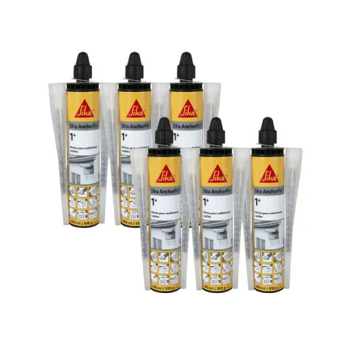 Picture of Batch of 6 quick chemical sealing resins SIKA Anchorfix-1 Plus - Stone tone - 300ml