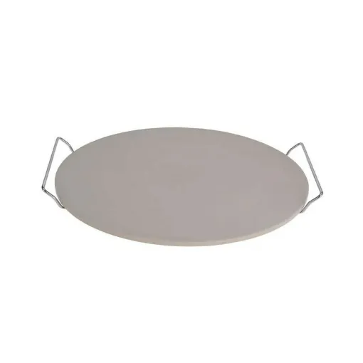 Picture of Pizza stone with handles for barbecue - Metal - Diameter 33 cm