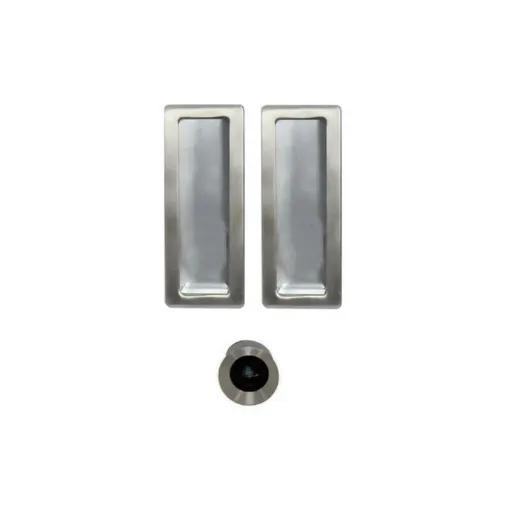 Picture of Rectangular bowls kit for flush door - Duck spout - Stainless steel