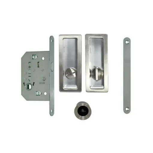 Picture of Rectangular bowls kit for roll-up door - Condemnation - Stainless steel