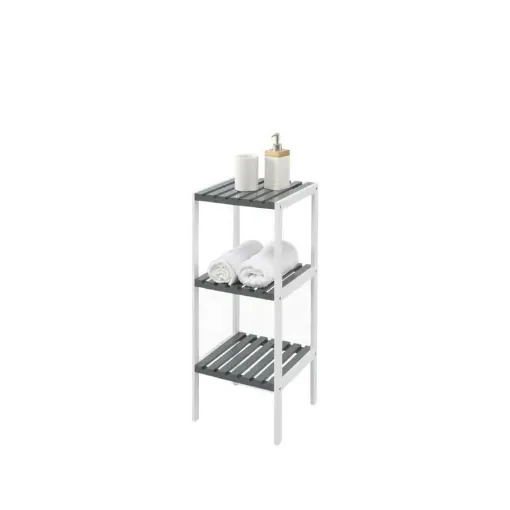 Picture of Storage unit KIT CLOSET Nature Series - 3 shelves - White and grey - 80 x 30 x 34 cm