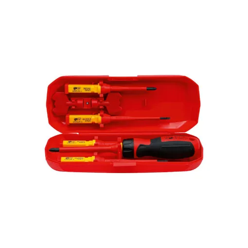 Picture of VDE screwdriver set with spare blades BGS TECHNIC - 8 pcs - 35813