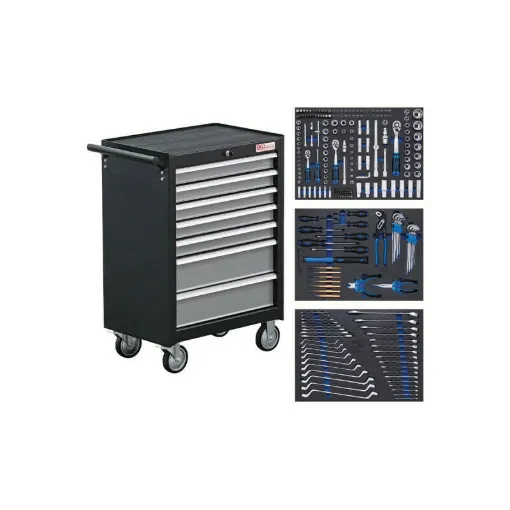 Picture of BGS TECHNIC 7 drawer workshop trolley - 263 tools - 4062