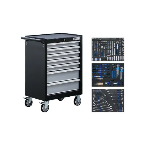 Picture of BGS TECHNIC 7 drawer workshop trolley - 263 tools - 6062