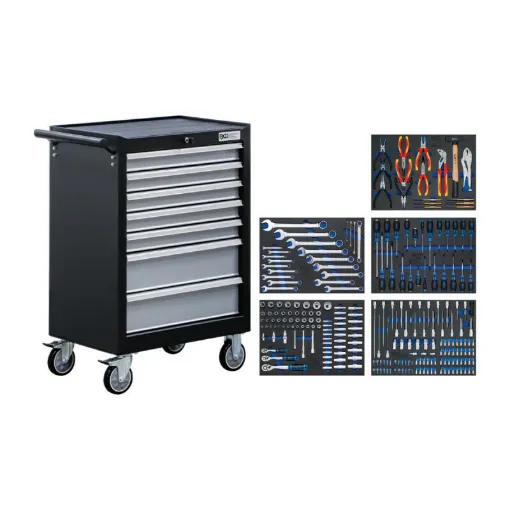 Picture of BGS TECHNIC 7 drawer workshop trolley - 246 tools - 6060