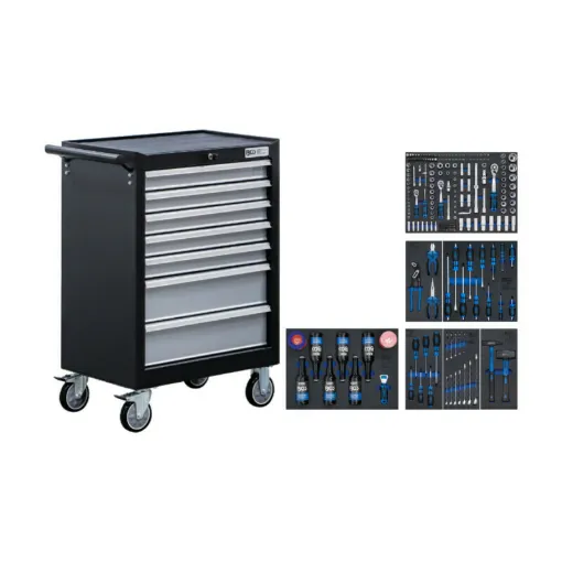 Picture of BGS TECHNIC 7 drawer workshop trolley - 227 tools - 6069