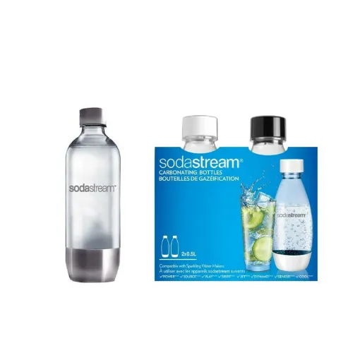 Picture of SODASTREAM Pack 1 Bottle Metal Base PET 1L - 2 Bottles PET Tip 0,5L