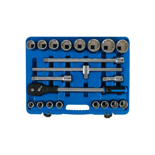 Picture of BGS TECHNIC twelve sockets and accessories set - 20 mm (3/4") - 21 pcs - 1223