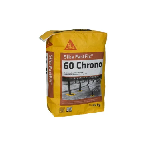 Picture of Grouting mortar for urban furniture and exterior fittings - SIKA FastFix 60 Chrono - Grey - 25kg