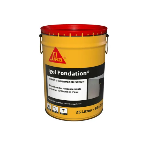 Picture of Foundation waterproofing and protection coating - SIKA Igol Foundation - Black - 25kg