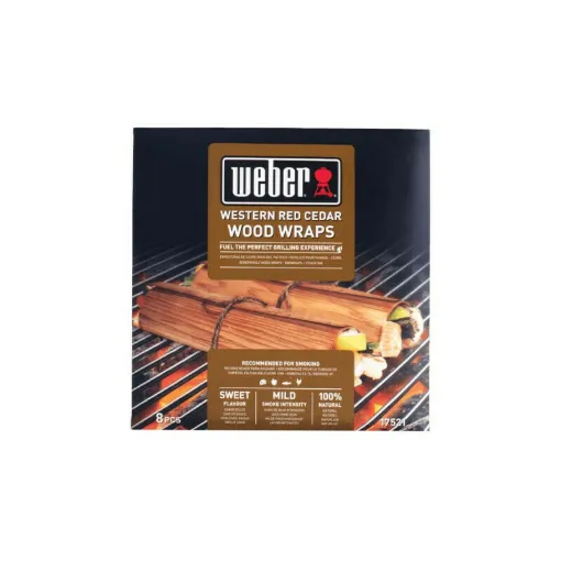 Picture of Set of Weber Smoking Sheets - for barbecues - made of red cedar wood - 8pcs