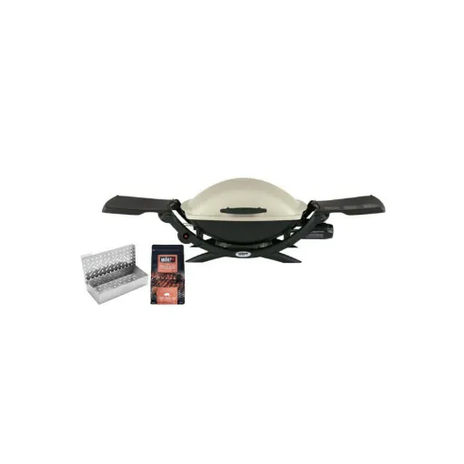 Picture of Pack WEBER Gas Barbecue Q2000 Titanium - one smoking box - one wood chip mix Pork 0,7kg