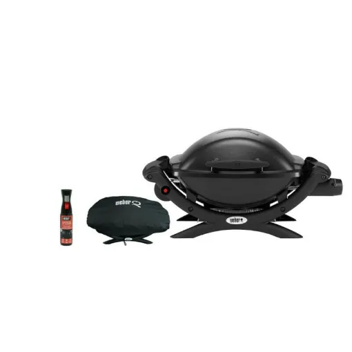 Picture of Pack WEBER Gas barbecue Q1000 Black - a waterproof protective cover - a cleaning spray 300ml