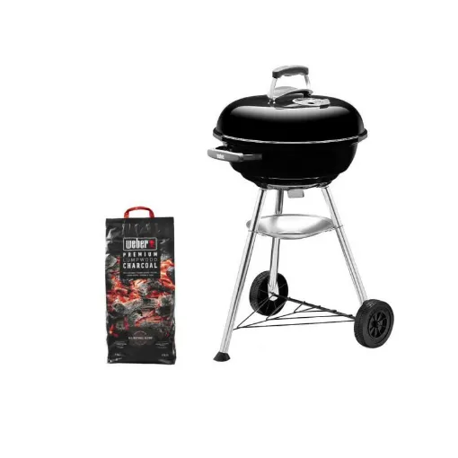 Picture of Weber Pack - Compact Kettle Charcoal Barbecue 47 cm Black - one charcoal bag 5kg