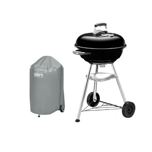 Picture of Weber Compact Kettle Charcoal Barbecue Pack 47 cm Black - waterproof protective cover