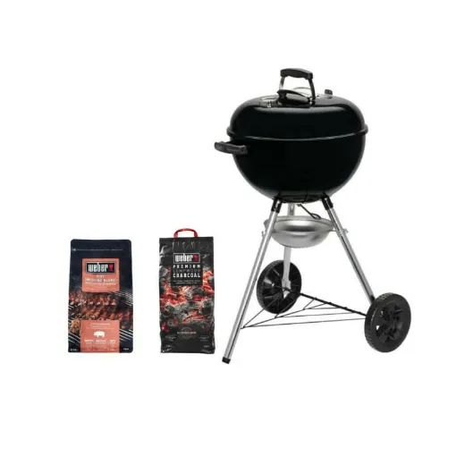 Picture of Pack WEBER Original Kettle Charcoal Barbecue E-5710 57cm Black - a bag of charcoal 5kg - a mixture of wood shavings Pork