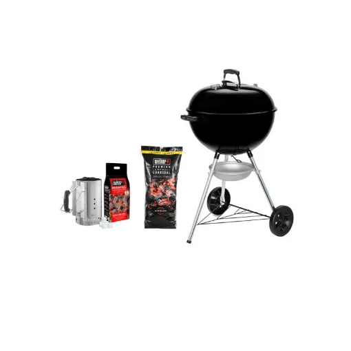 Picture of Pack WEBER Kettle Original Kettle E-5710 57cm Black - one 5kg coal bag - one 3 in 1 lighting fireplace kit