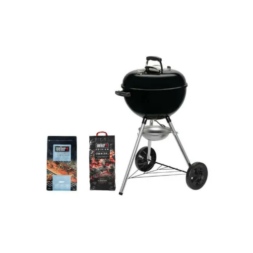 Picture of Pack WEBER Original Kettle E-5710 Charcoal Barbecue E-5710 57cm Black - a bag of charcoal - a mixture of seafood chips