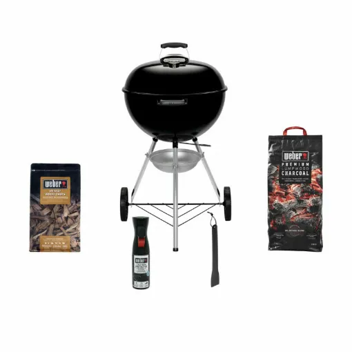 Picture of Pack WEBER Original Kettle Charcoal Barbecue E-5710 57cm - charcoal - wood shavings Whisky - cleaner - scraper