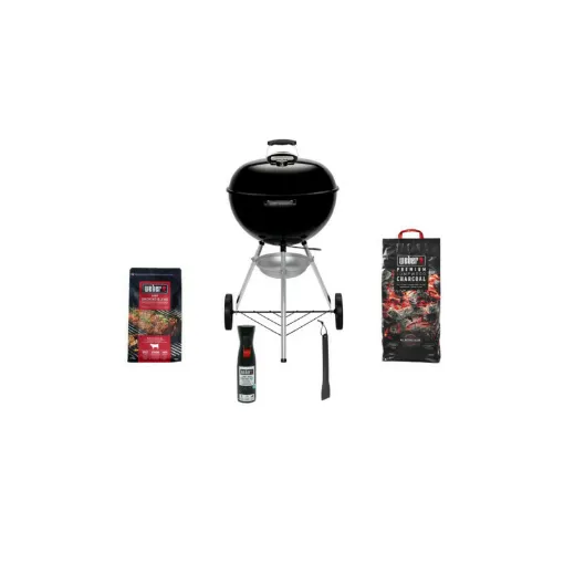 Picture of Pack WEBER Original Kettle Charcoal Barbecue E-5710 57cm - charcoal bag - beef shavings - cleaner - bowl scraper