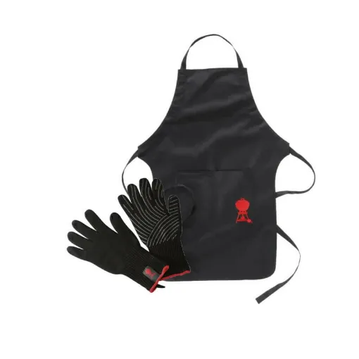 Picture of Weber Pack - Barbecue apron with adjustable strap - one pair of heat resistant gloves size S-M